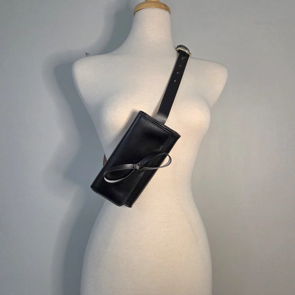 Kate Spade Black Bow Leather Belt Bag